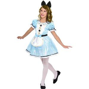 Girls MISS ALICE Halloween Costume Dress Size Small 6/6X in Wonderland NWT